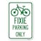 Signmission Fixie Parking Only Sign Heavy-Gauge Aluminum Sign, 18" L, 12" H, A-1218-23965 A-1218-23965 - alternate 1